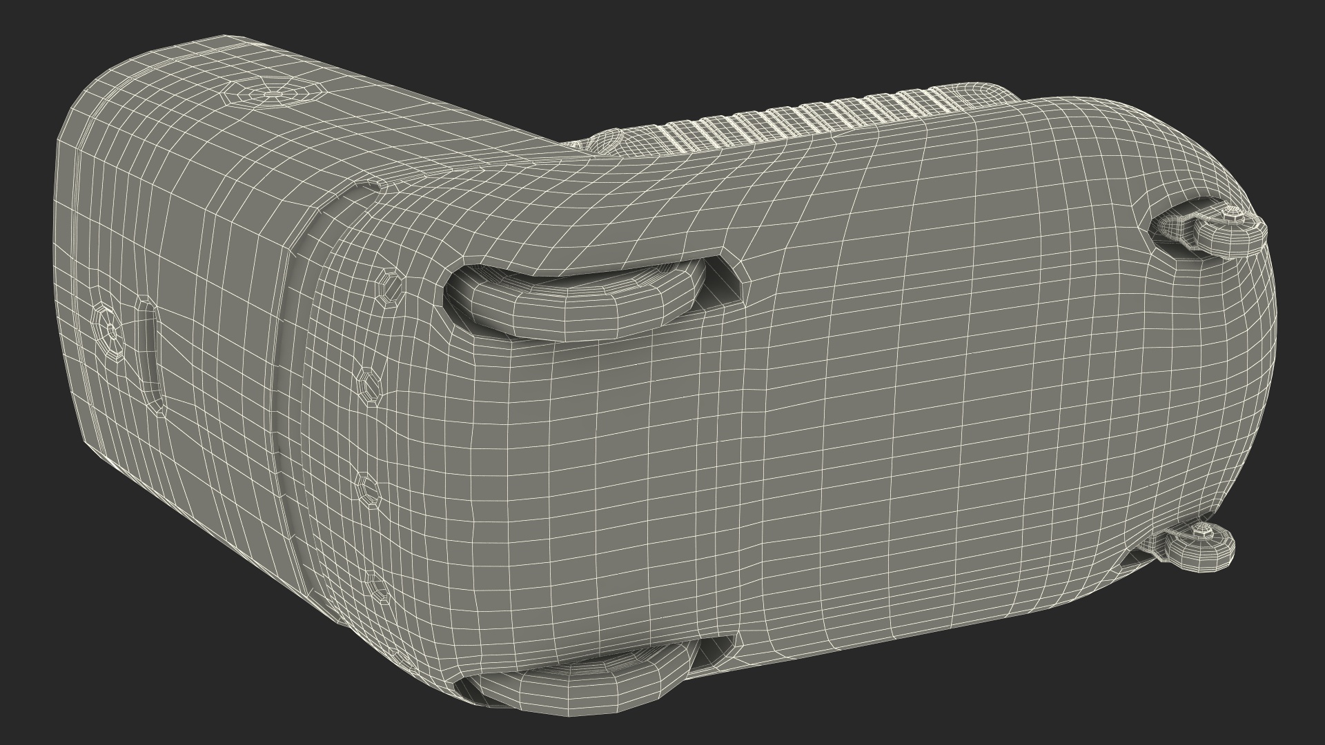 3D KLM Care E Robot and White Luggage Bag model