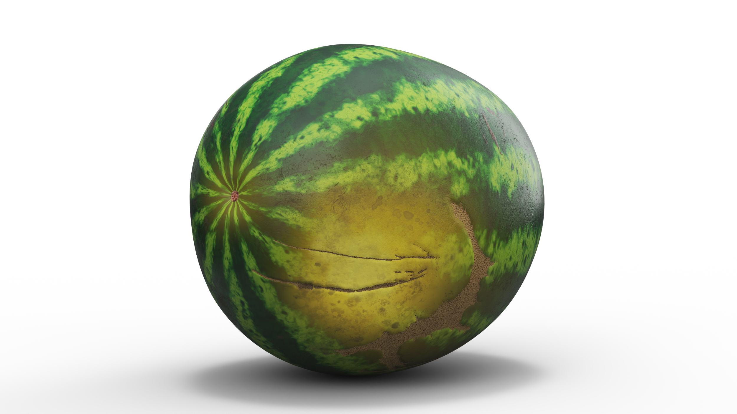 3D model Round Stripped Watermelon