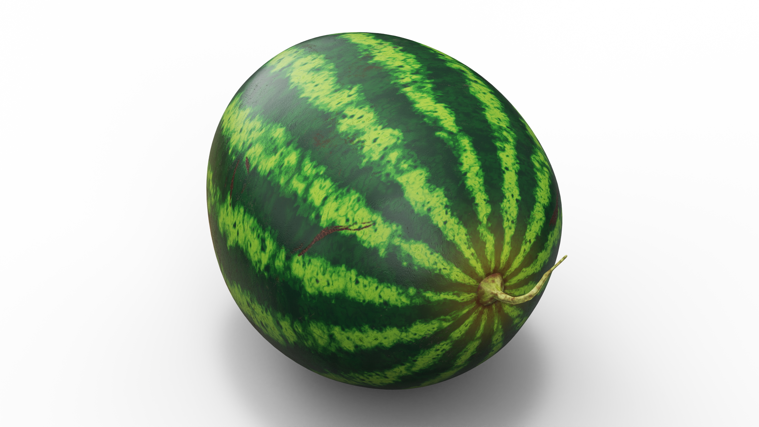 3D model Round Stripped Watermelon