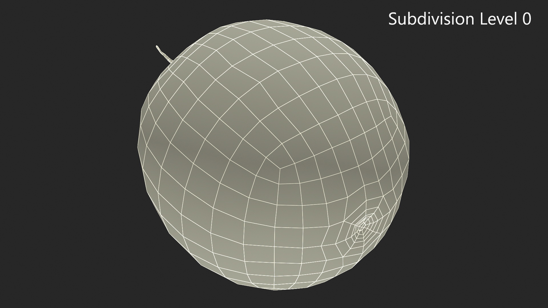 3D model Round Stripped Watermelon
