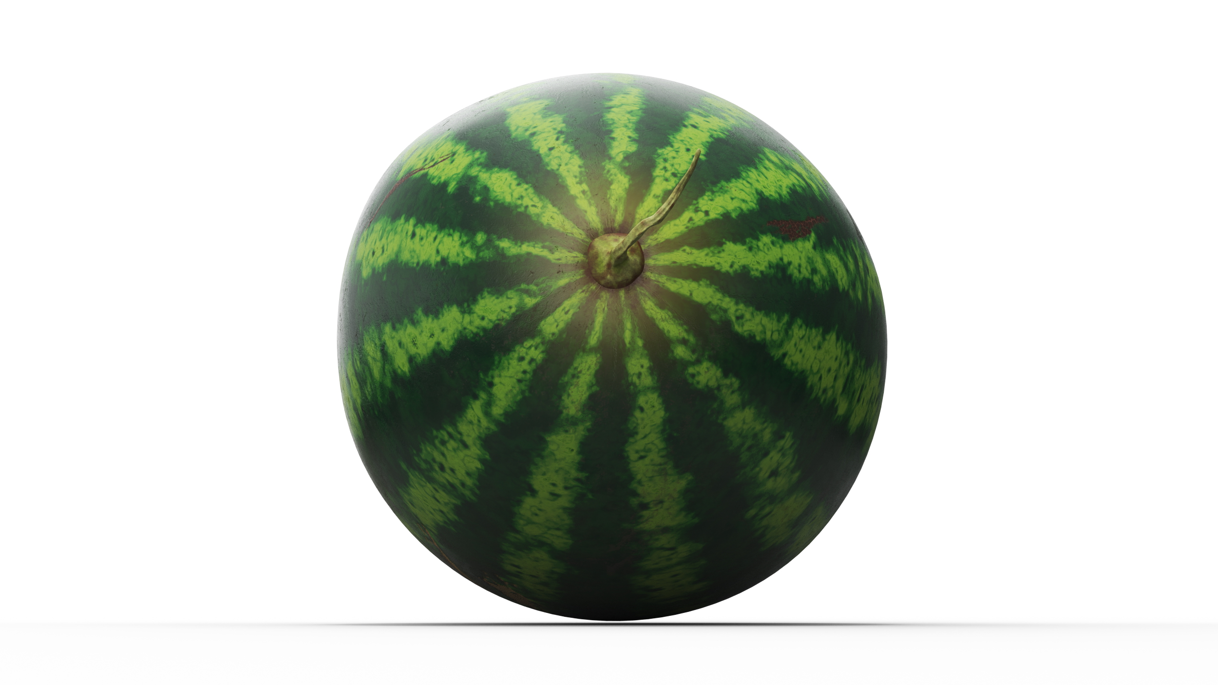3D model Round Stripped Watermelon