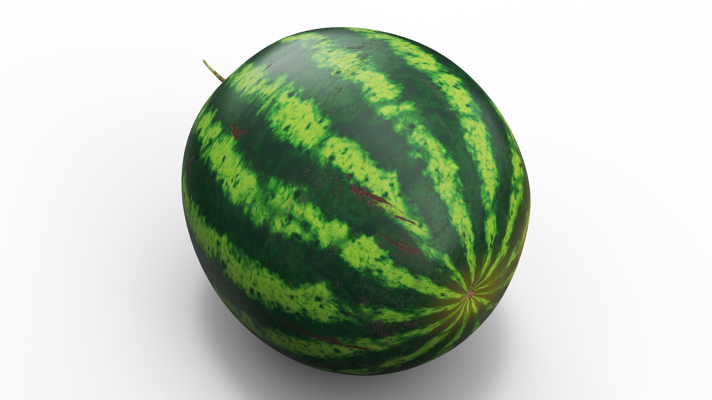 3D model Round Stripped Watermelon