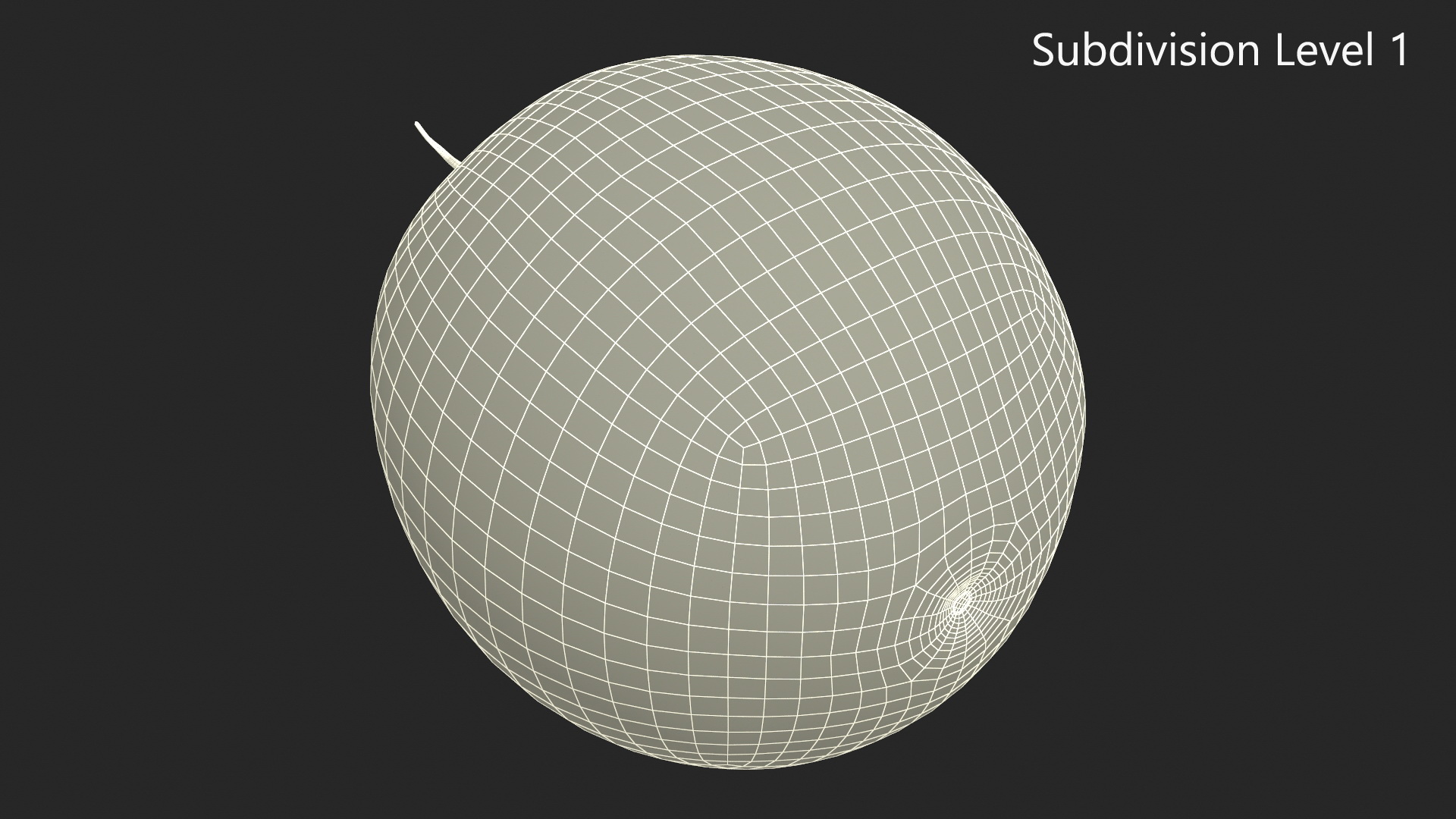 3D model Round Stripped Watermelon