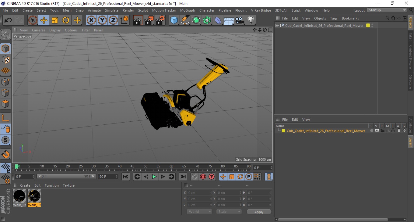 3D Cub Cadet Infinicut 26 Professional Reel Mower