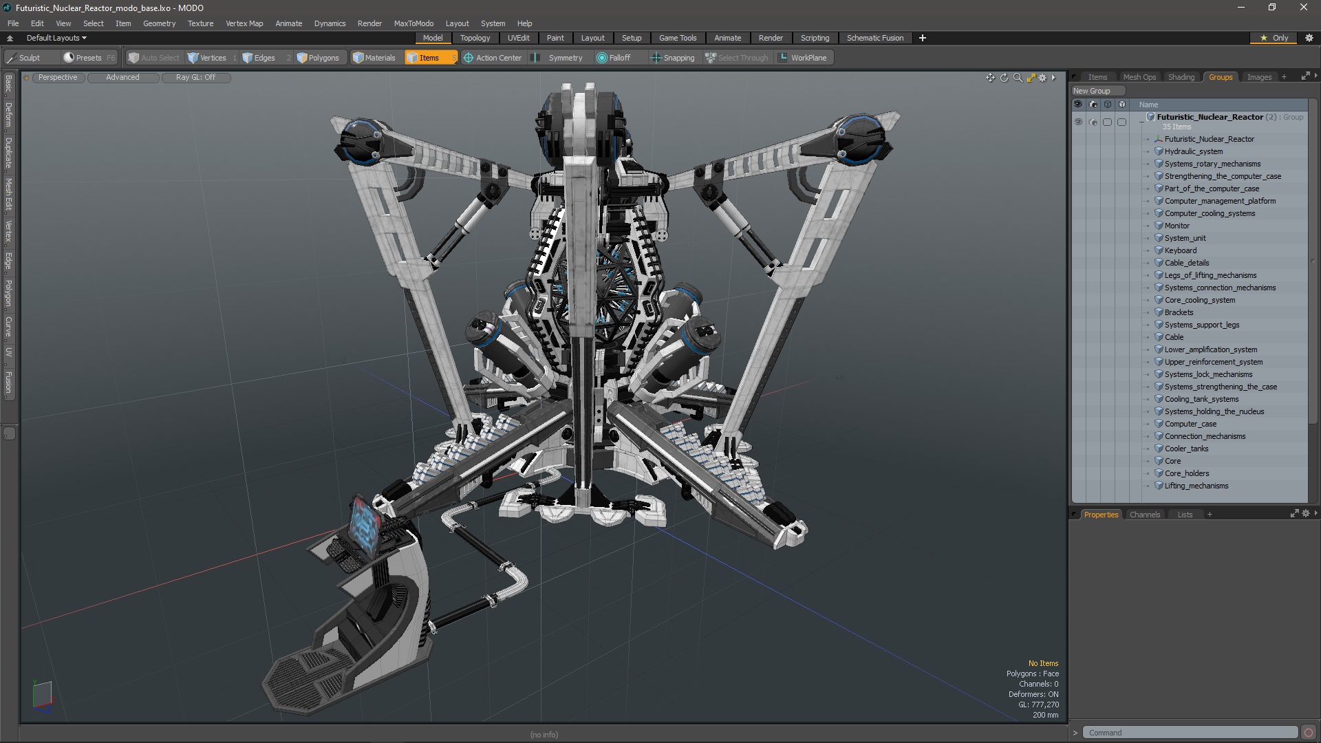 3D Futuristic Nuclear Reactor
