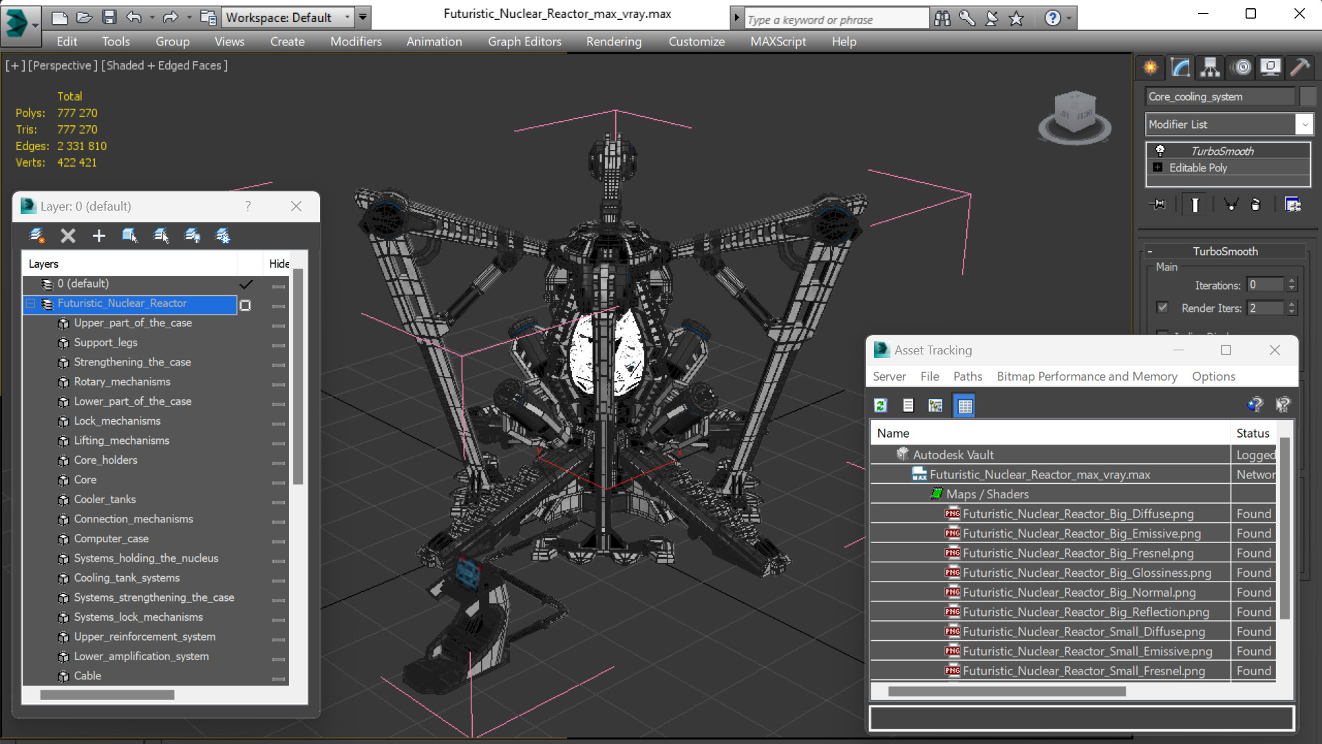 3D Futuristic Nuclear Reactor