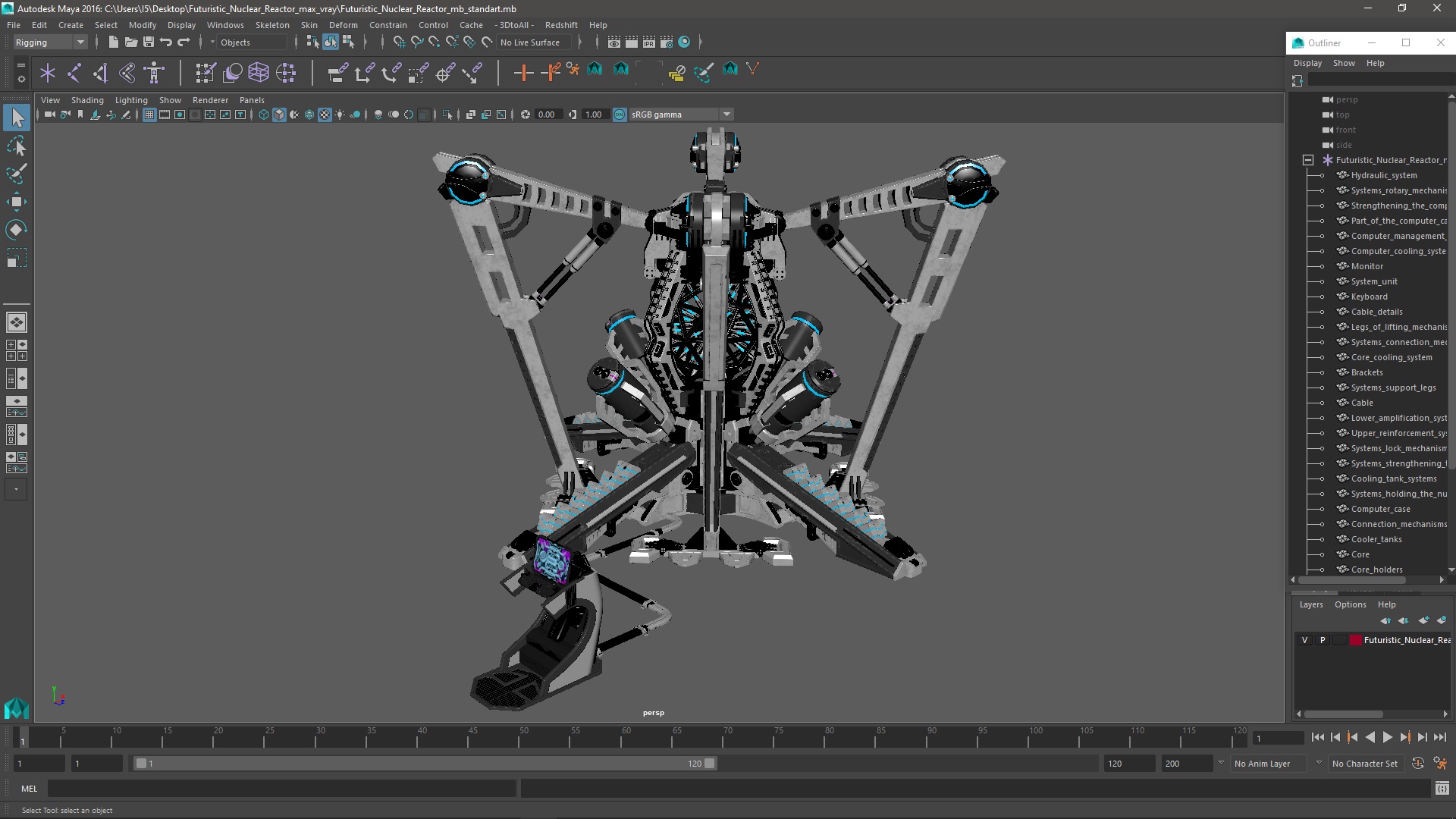 3D Futuristic Nuclear Reactor