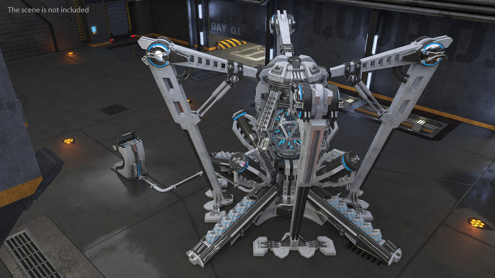 3D Futuristic Nuclear Reactor