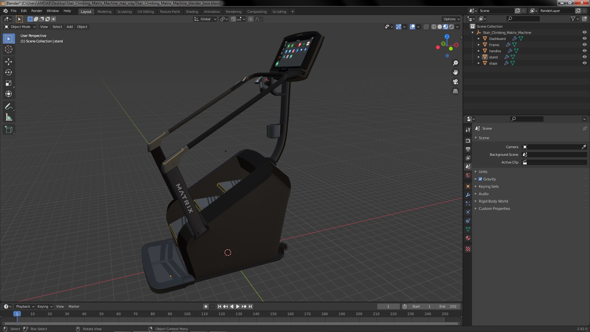 Stair Climbing Matrix Machine 3D model