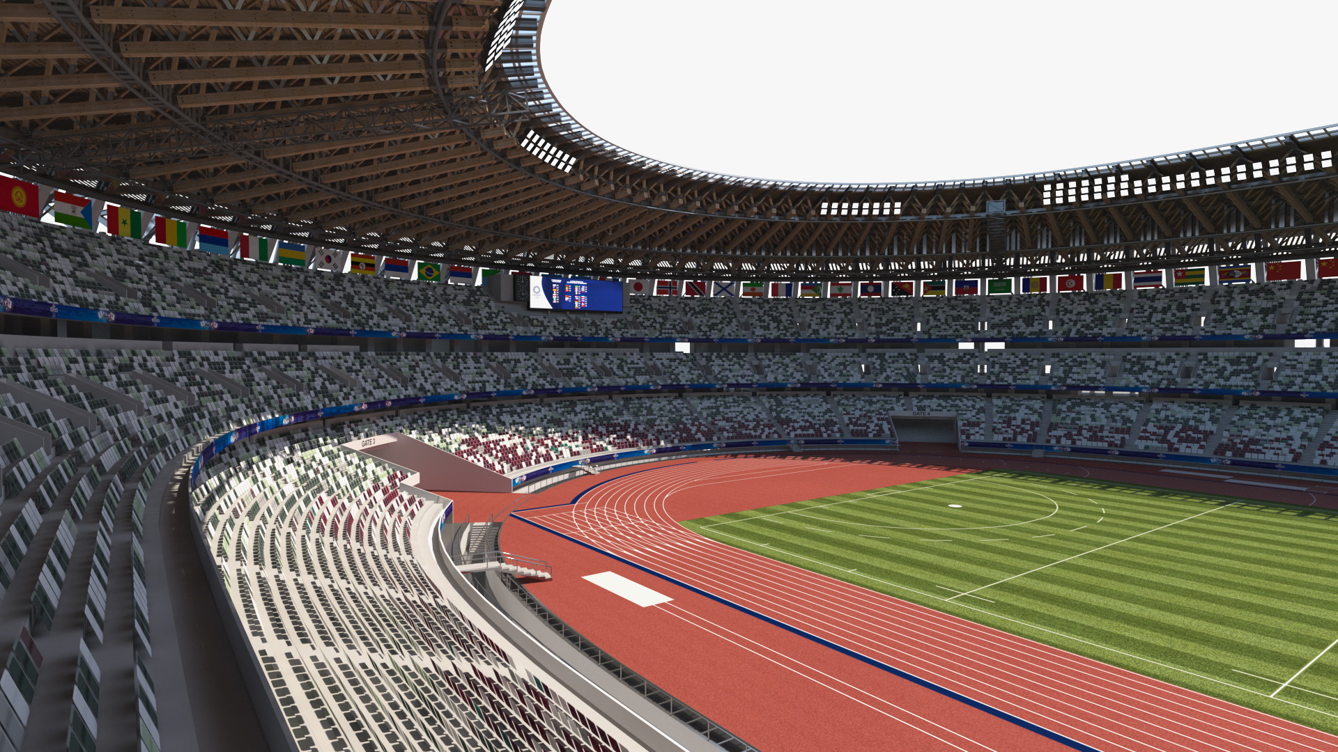 New National Olympic Stadium Tokyo Field Hockey 3D
