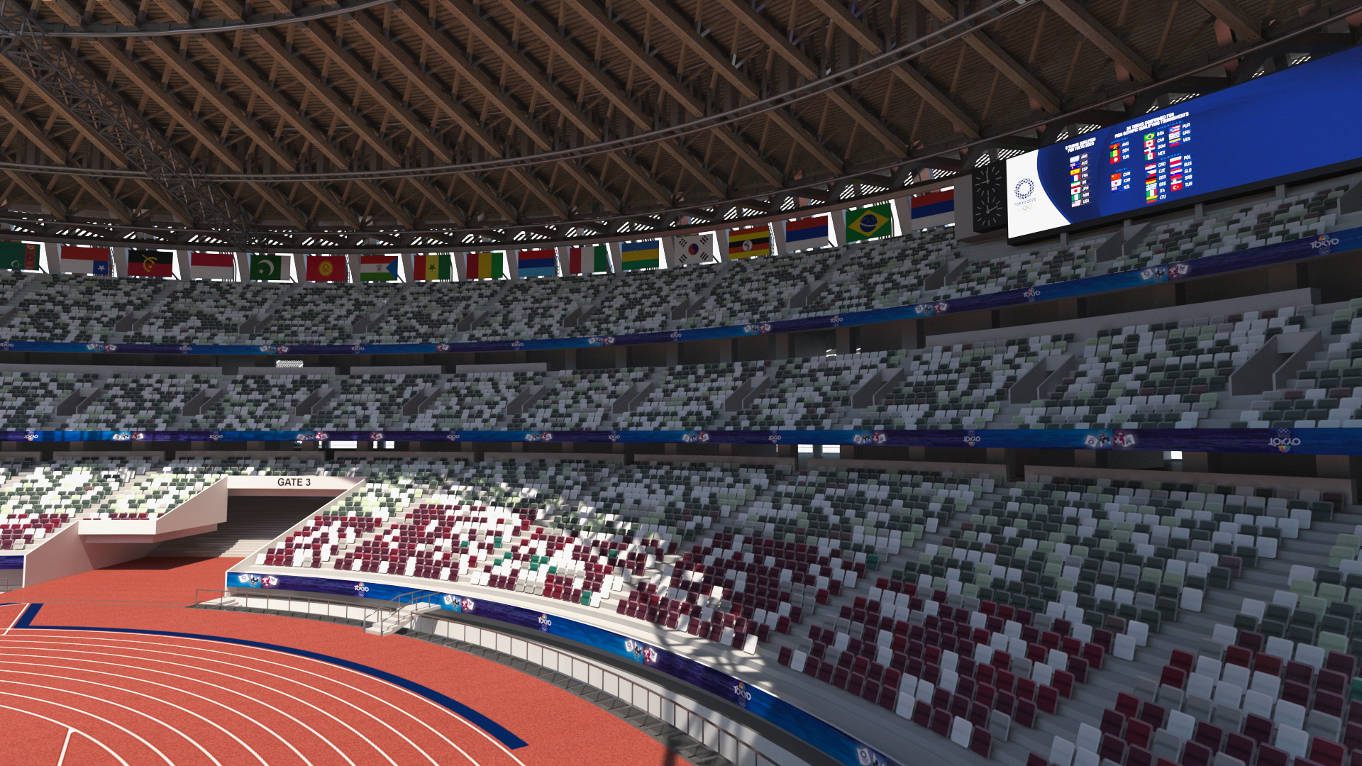 New National Olympic Stadium Tokyo Field Hockey 3D