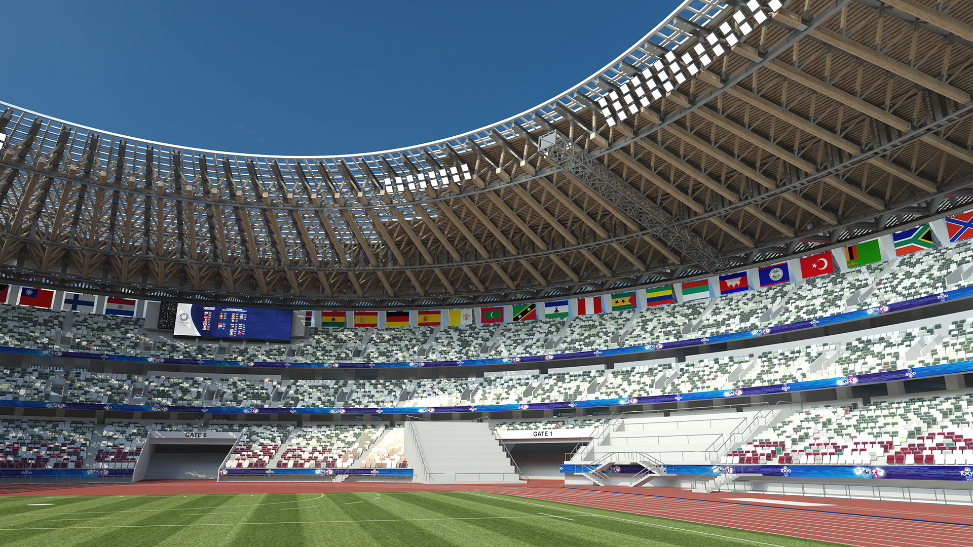 New National Olympic Stadium Tokyo Field Hockey 3D