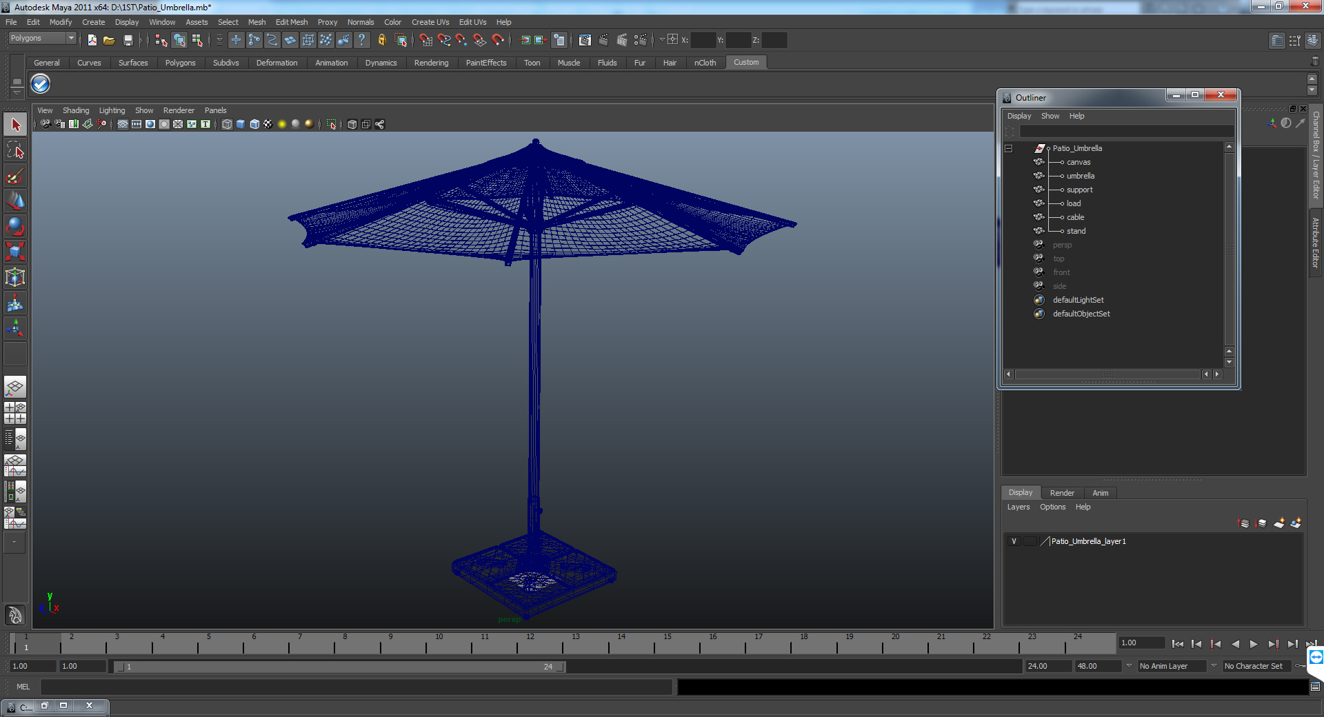 Patio Umbrella 3D model