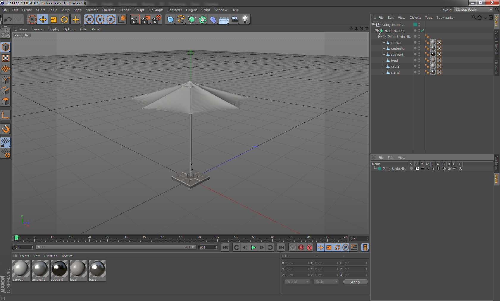 Patio Umbrella 3D model