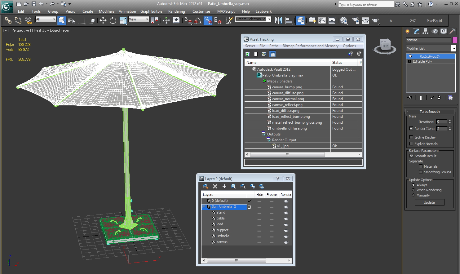 Patio Umbrella 3D model