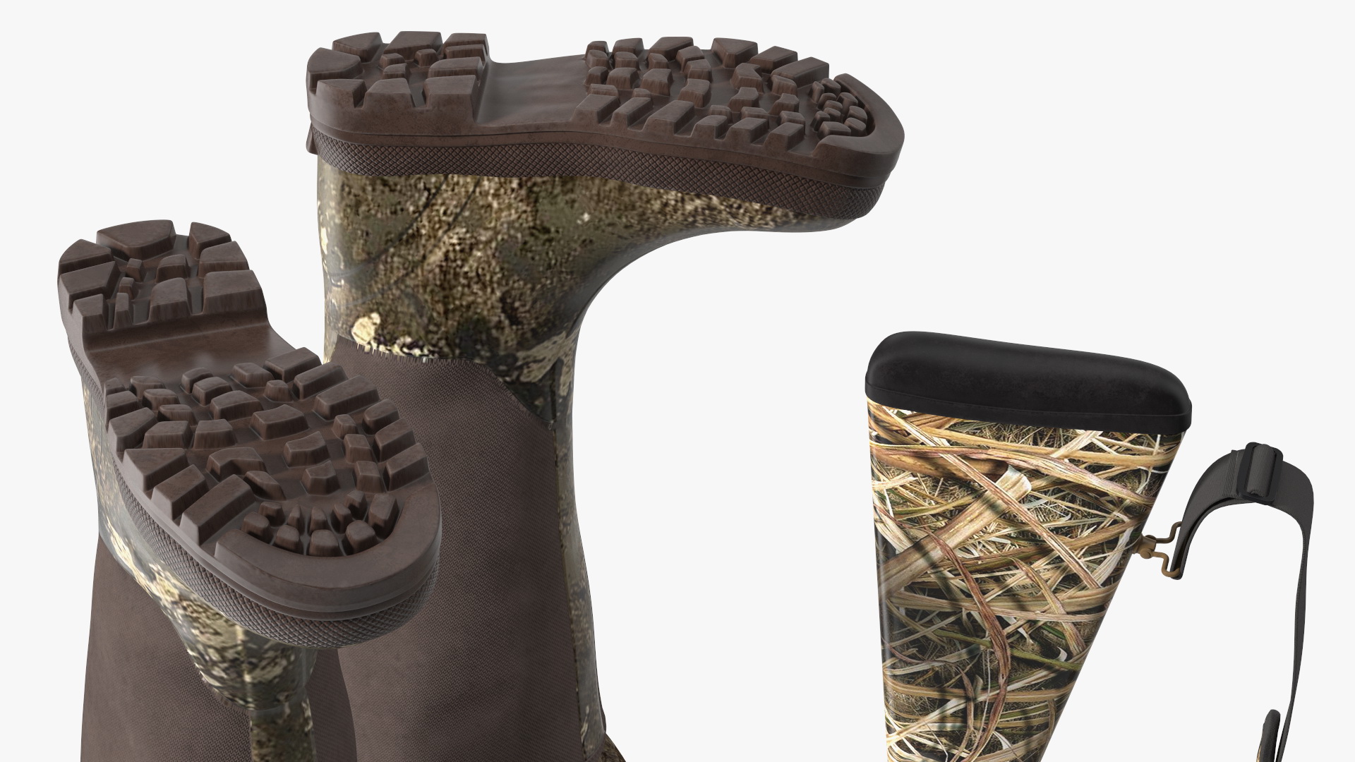 3D Man On Duck Hunt Standing in Grass Camo Fur model