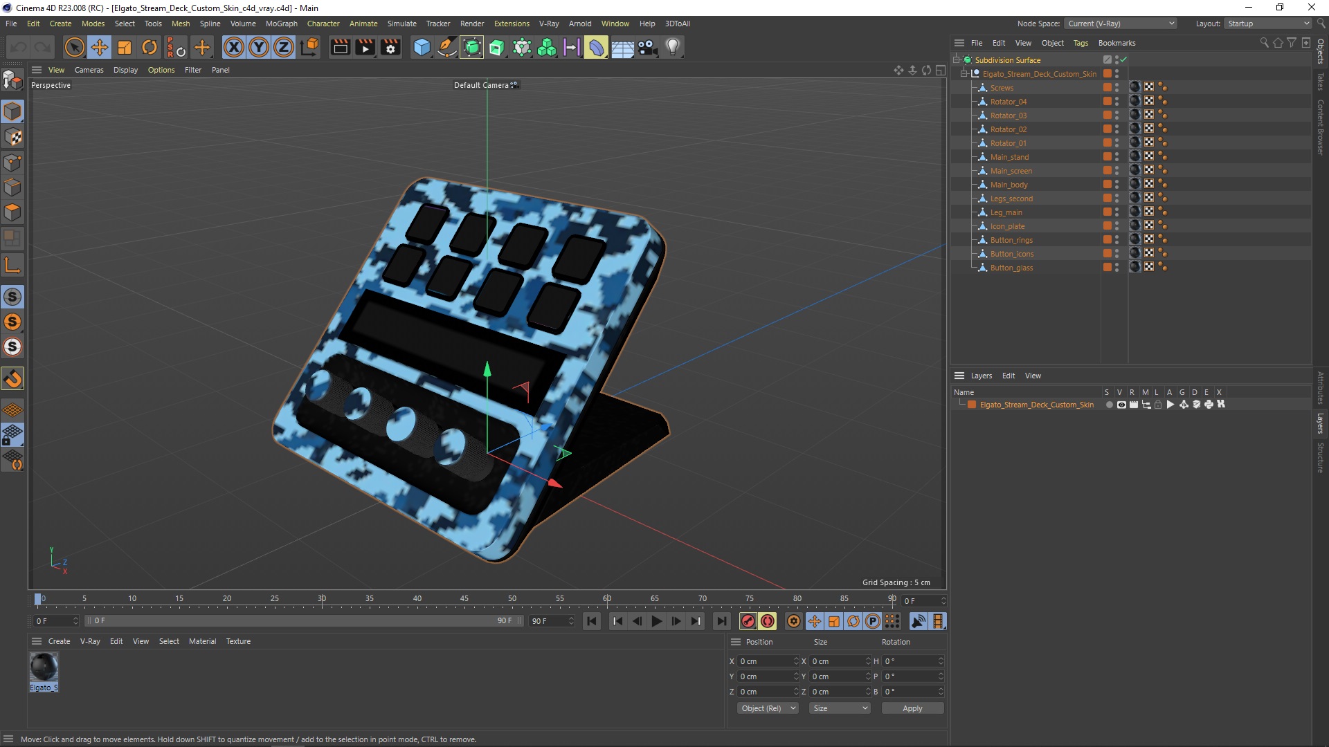 3D model Elgato Stream Deck Custom Skin