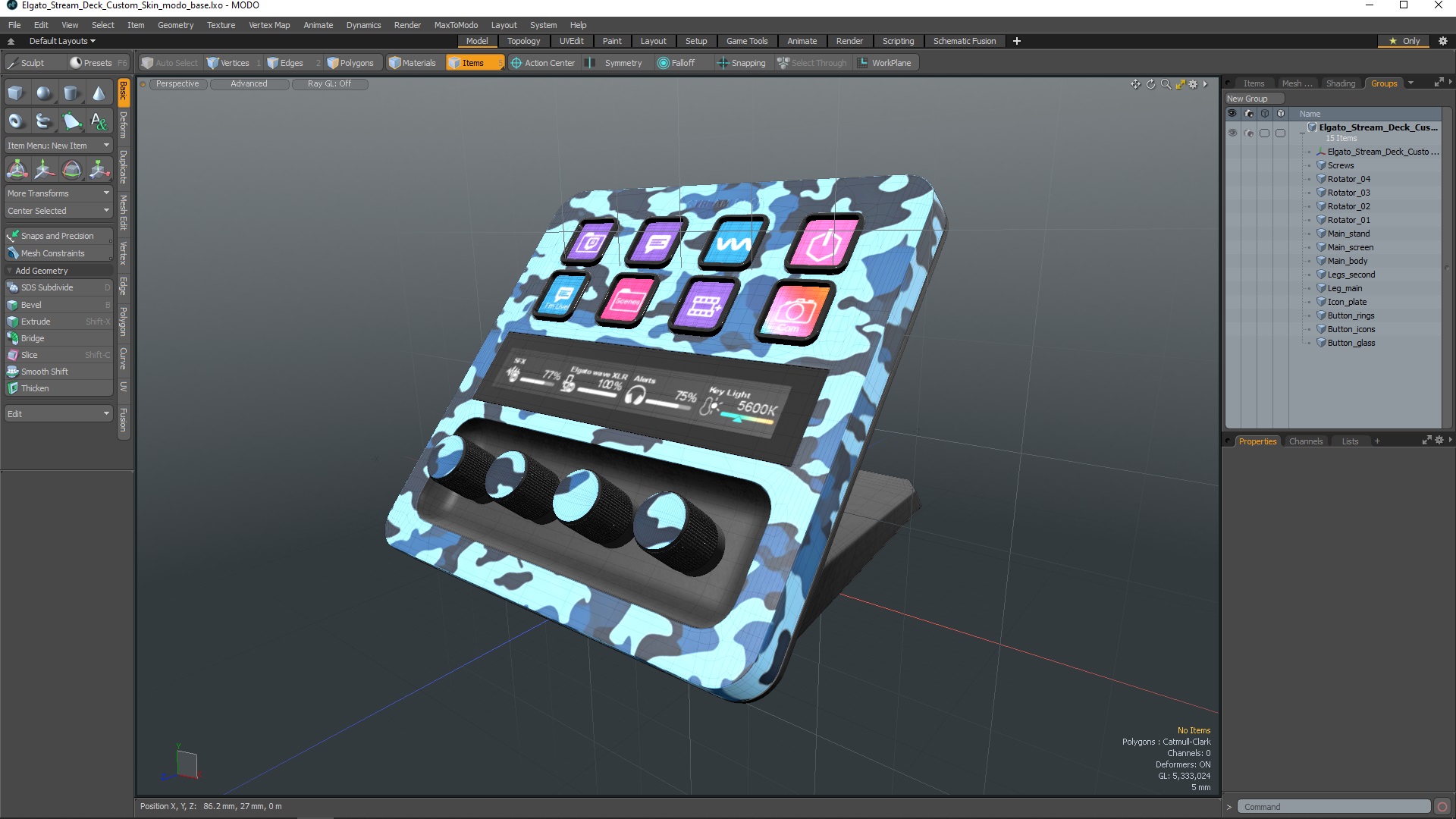3D model Elgato Stream Deck Custom Skin