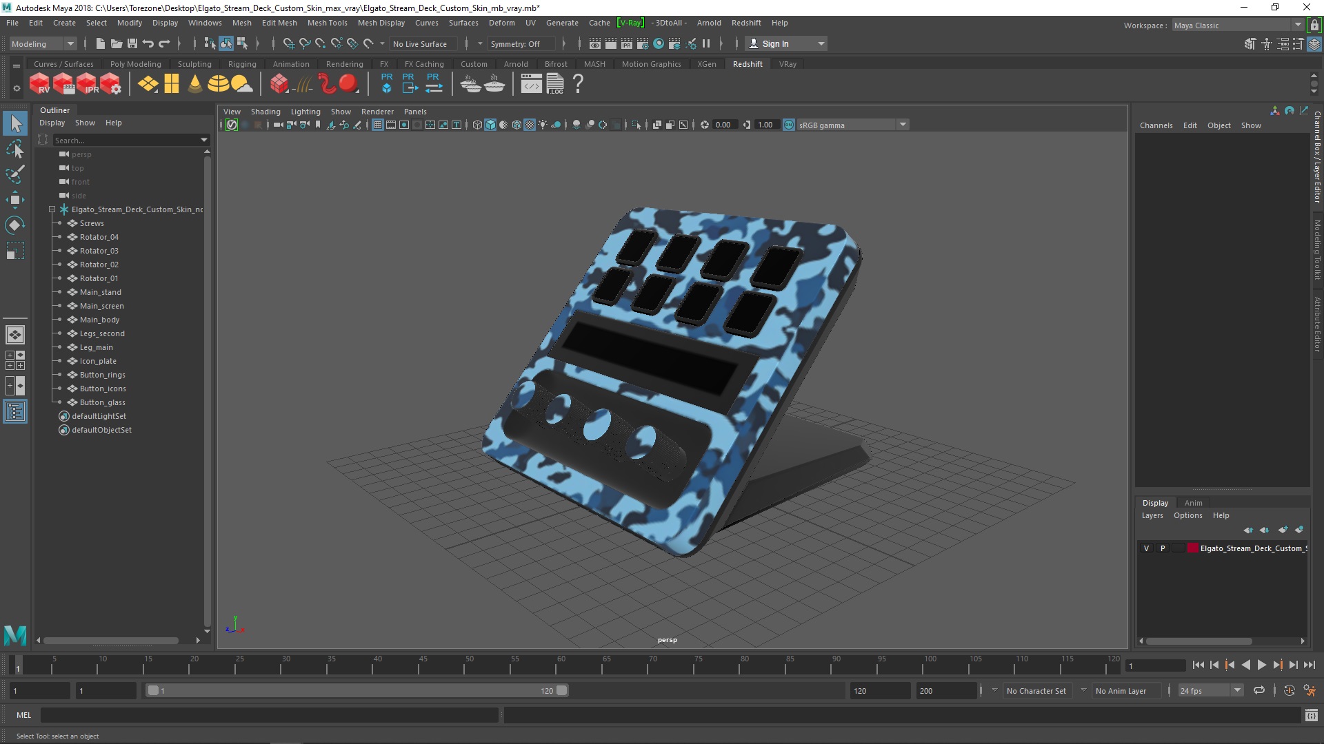 3D model Elgato Stream Deck Custom Skin