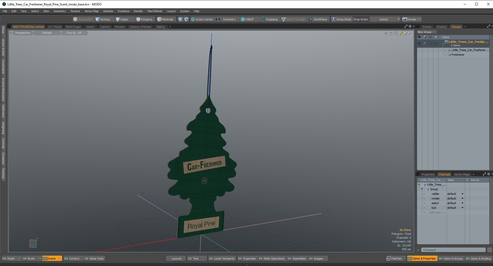 3D Little Trees Car Freshener Royal Pine Scent model
