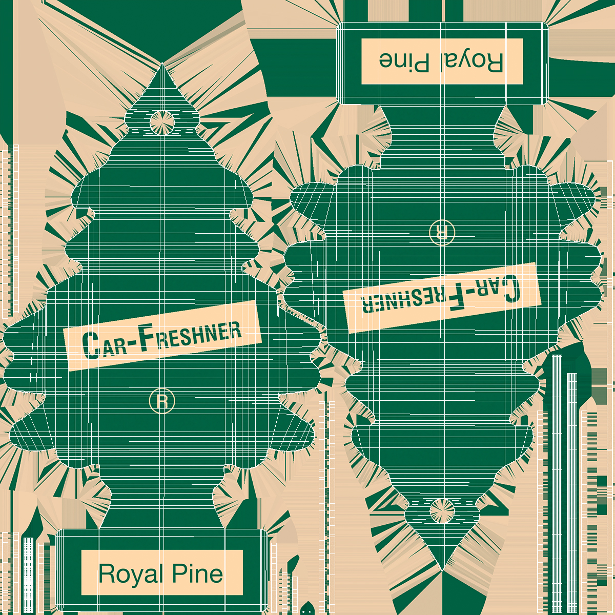 3D Little Trees Car Freshener Royal Pine Scent model