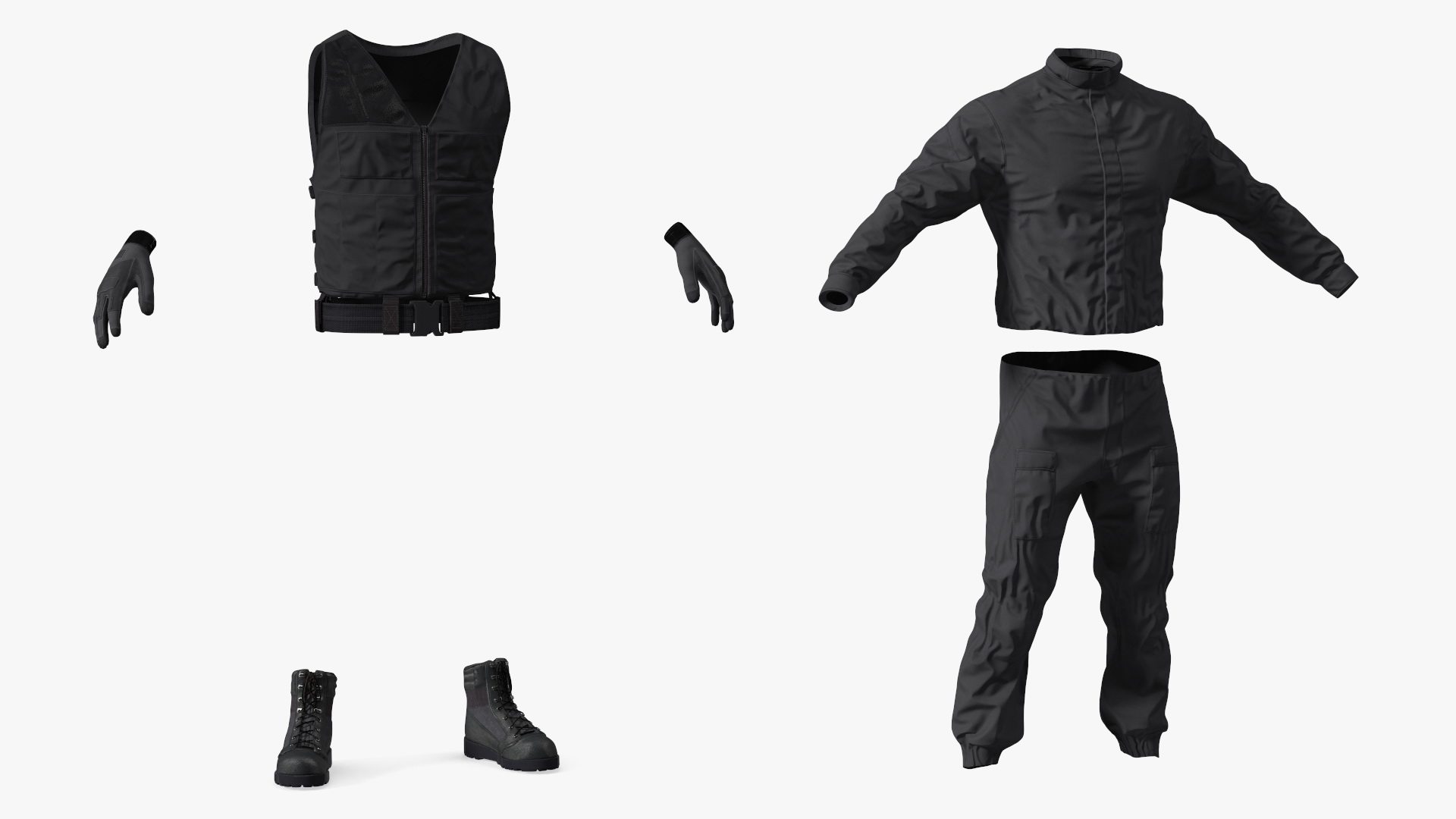 3D Tactical Police Uniform model