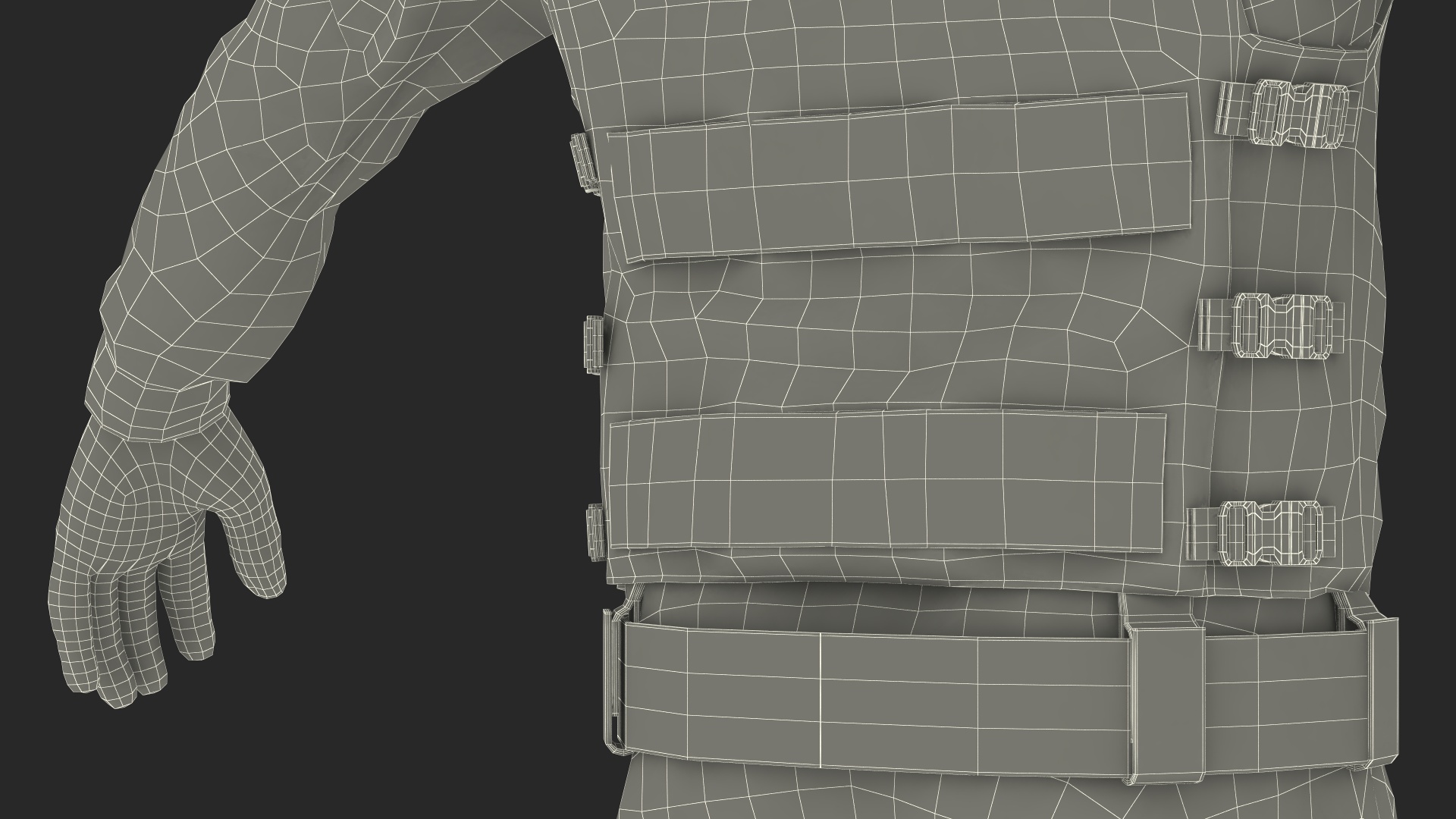 3D Tactical Police Uniform model