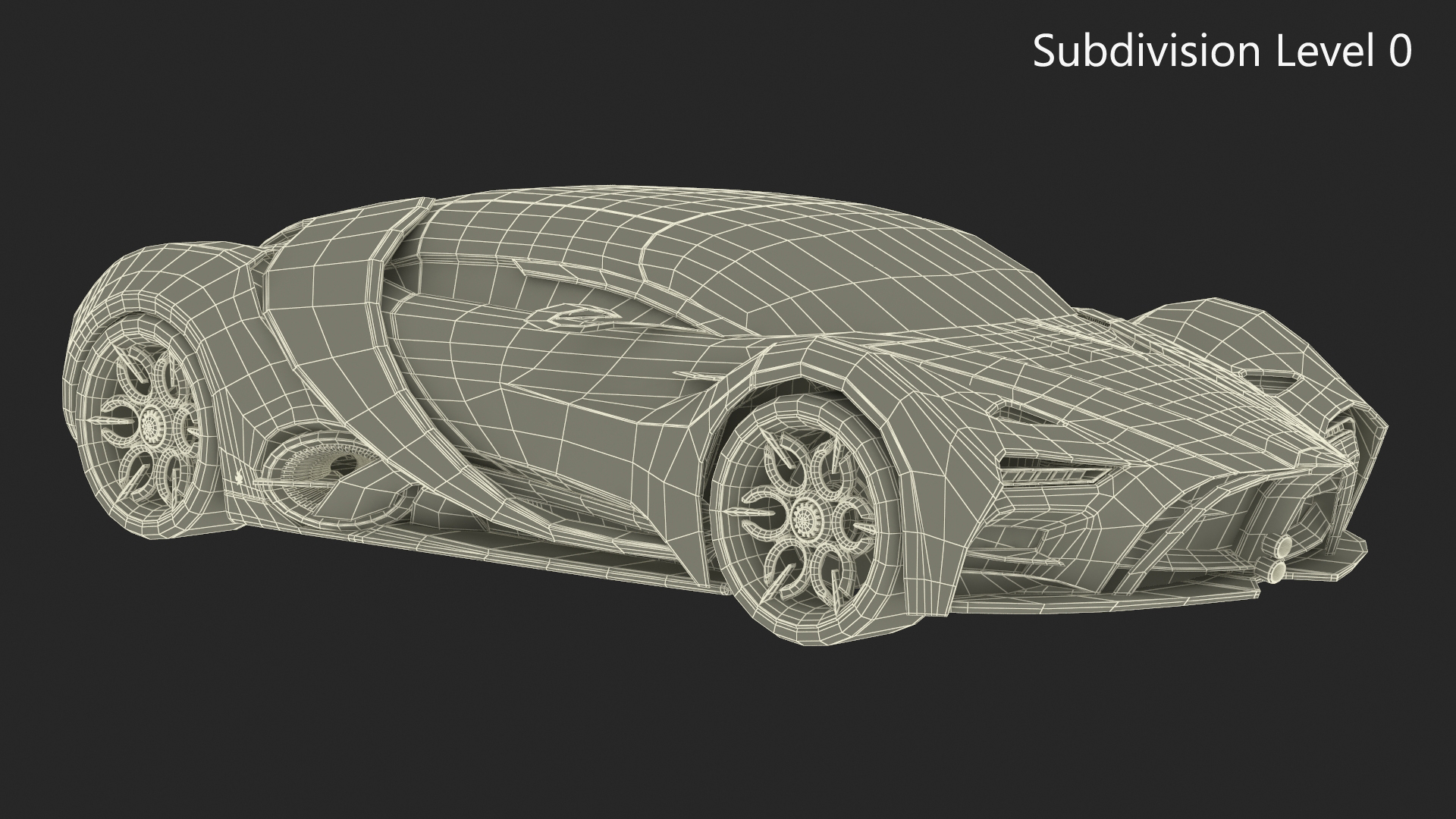 3D Hydrogen Hypercar Black model