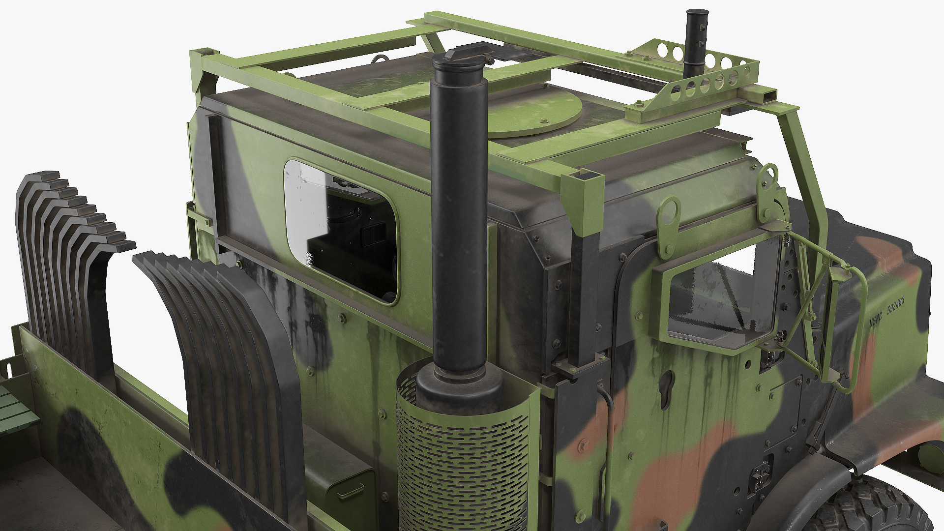 Military Cargo Truck OshKosh MTVR MK23 Dusty 3D model
