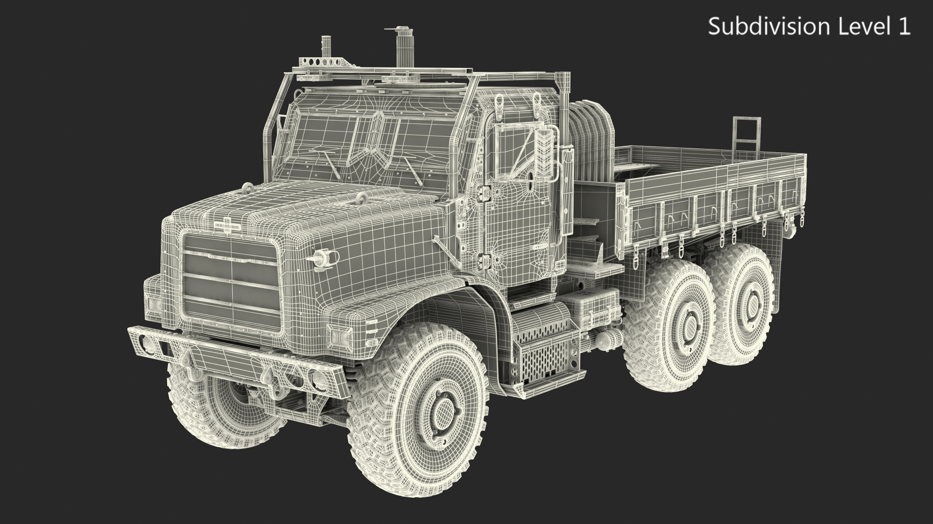 Military Cargo Truck OshKosh MTVR MK23 Dusty 3D model