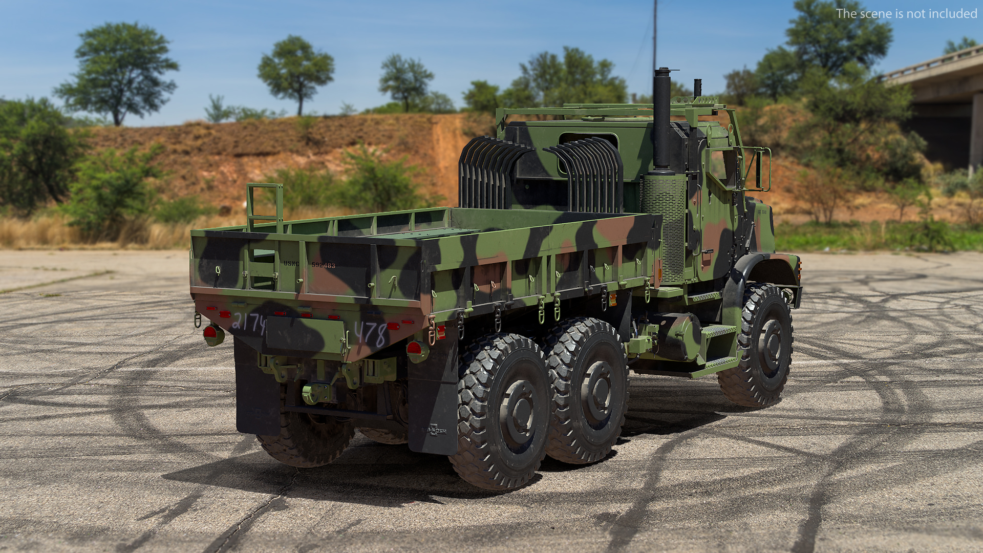 Military Cargo Truck OshKosh MTVR MK23 Dusty 3D model