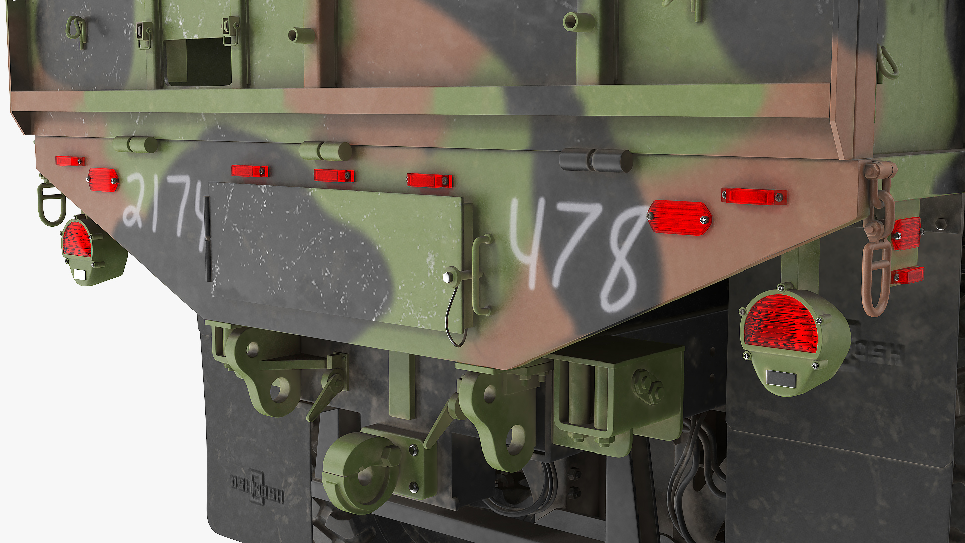 Military Cargo Truck OshKosh MTVR MK23 Dusty 3D model