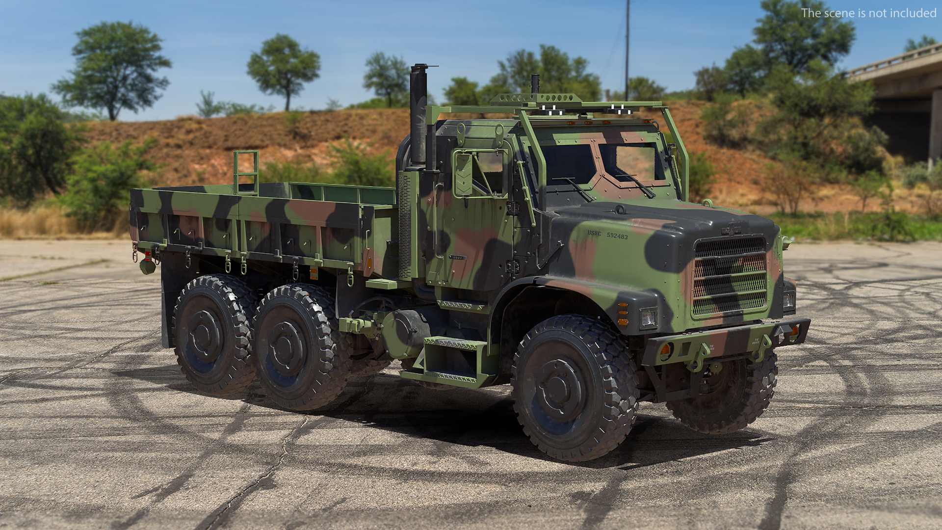 Military Cargo Truck OshKosh MTVR MK23 Dusty 3D model