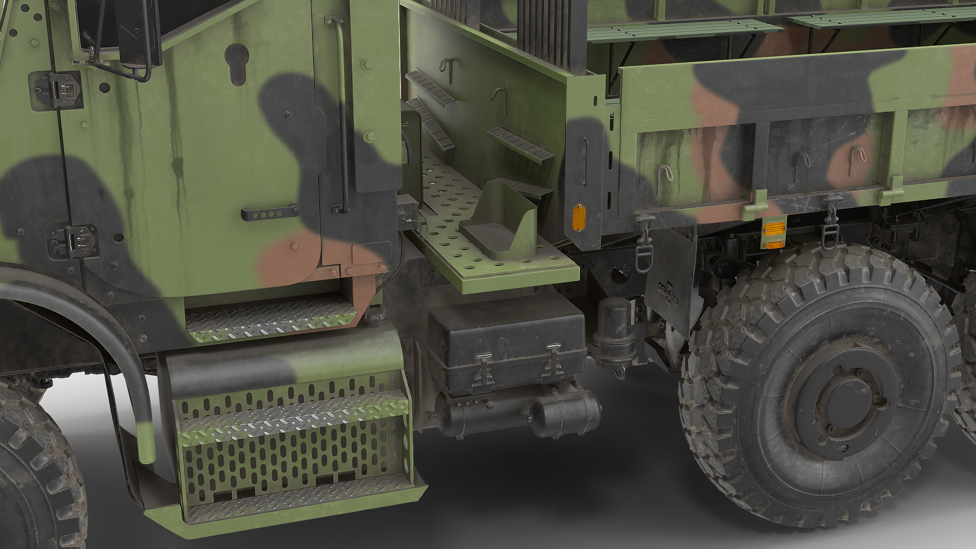 Military Cargo Truck OshKosh MTVR MK23 Dusty 3D model