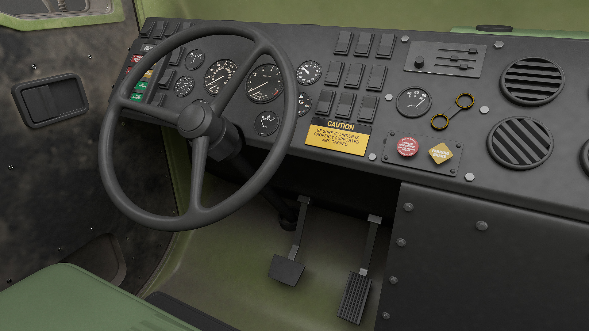 Military Cargo Truck OshKosh MTVR MK23 Dusty 3D model