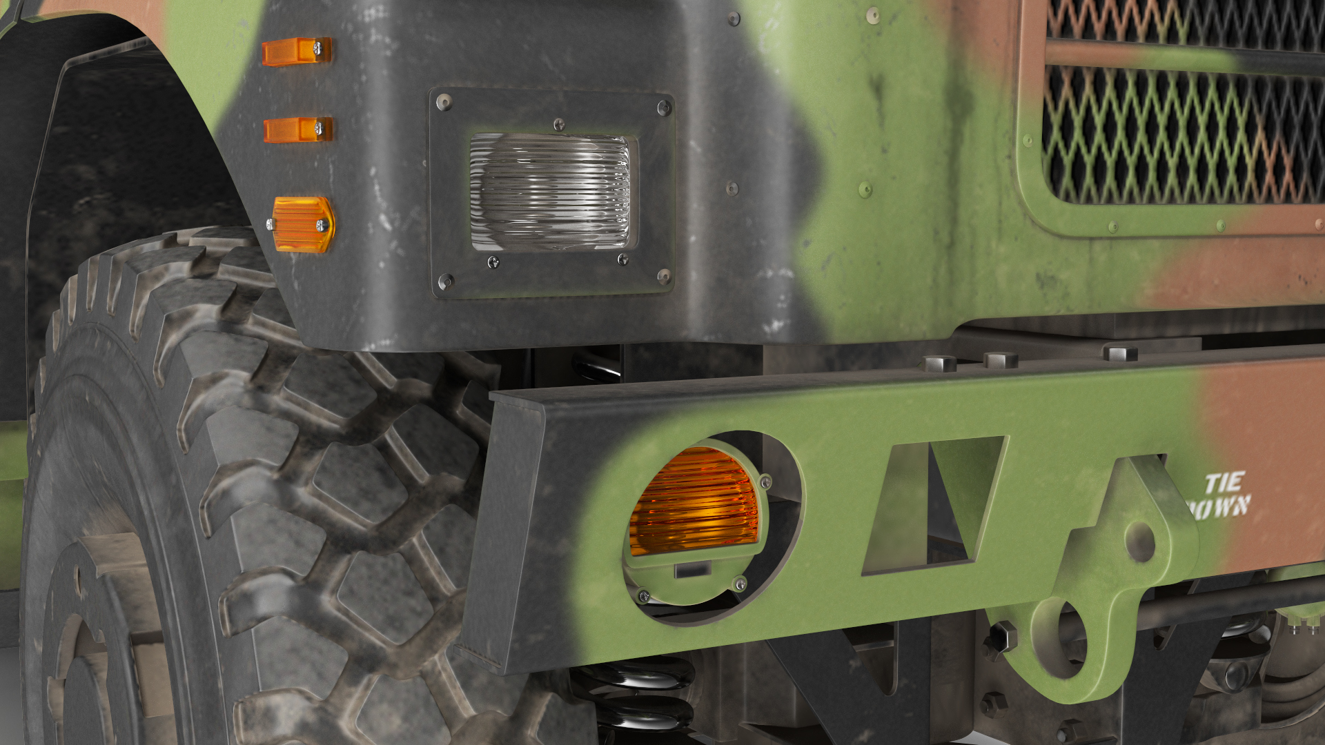 Military Cargo Truck OshKosh MTVR MK23 Dusty 3D model