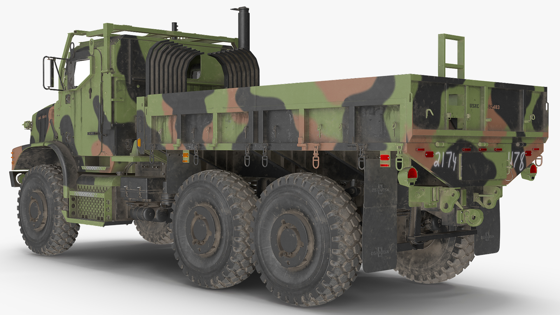 Military Cargo Truck OshKosh MTVR MK23 Dusty 3D model