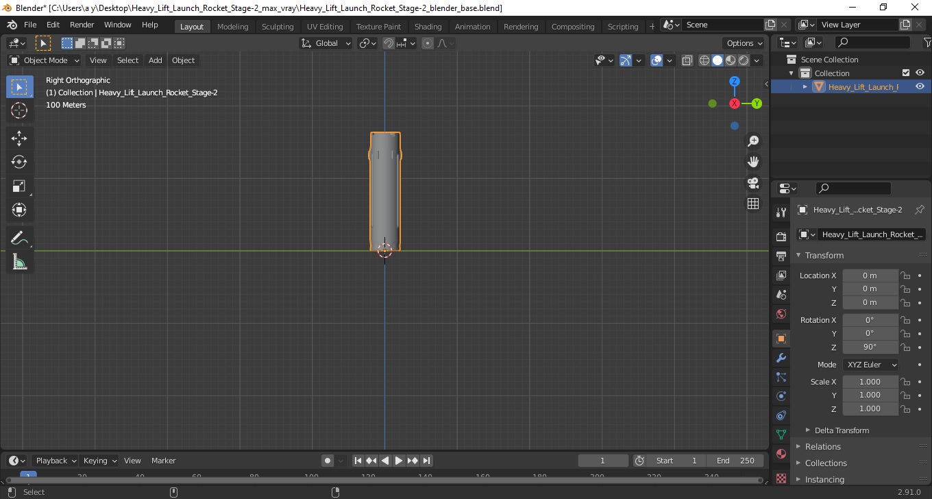 Heavy Lift Launch Rocket Stage-2 3D