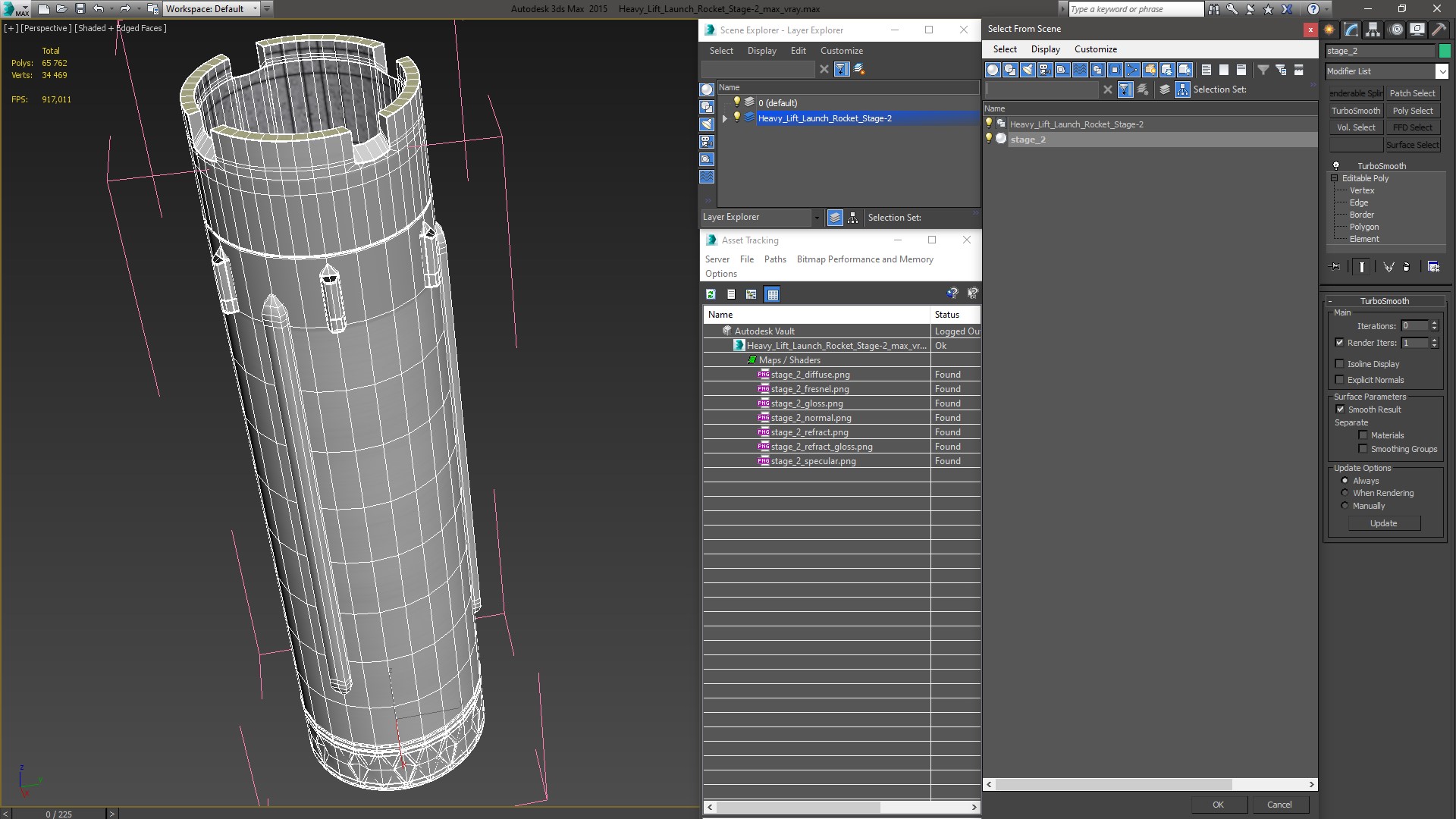 Heavy Lift Launch Rocket Stage-2 3D