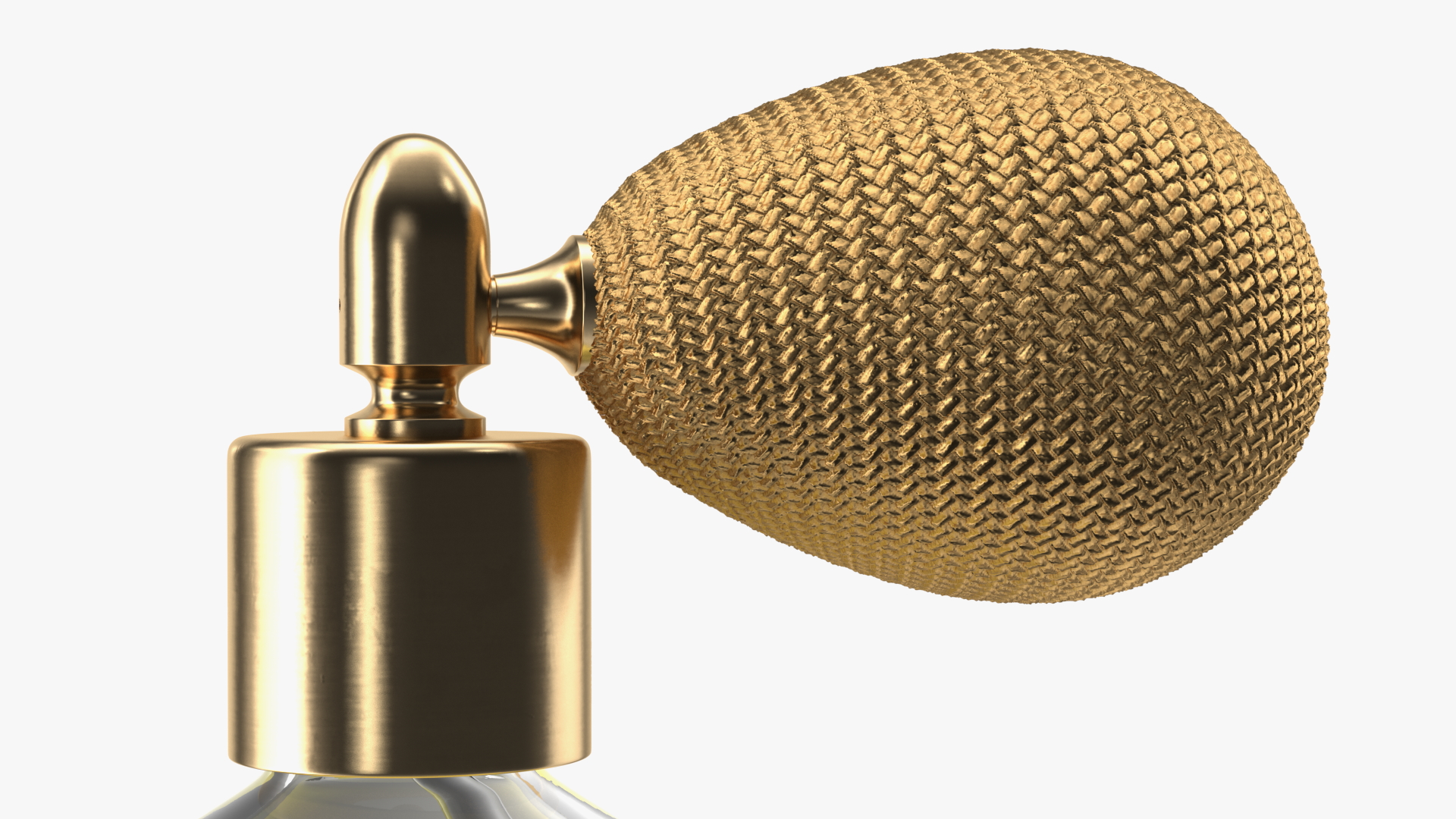 3D Ball Pump Perfume Bottle Golden