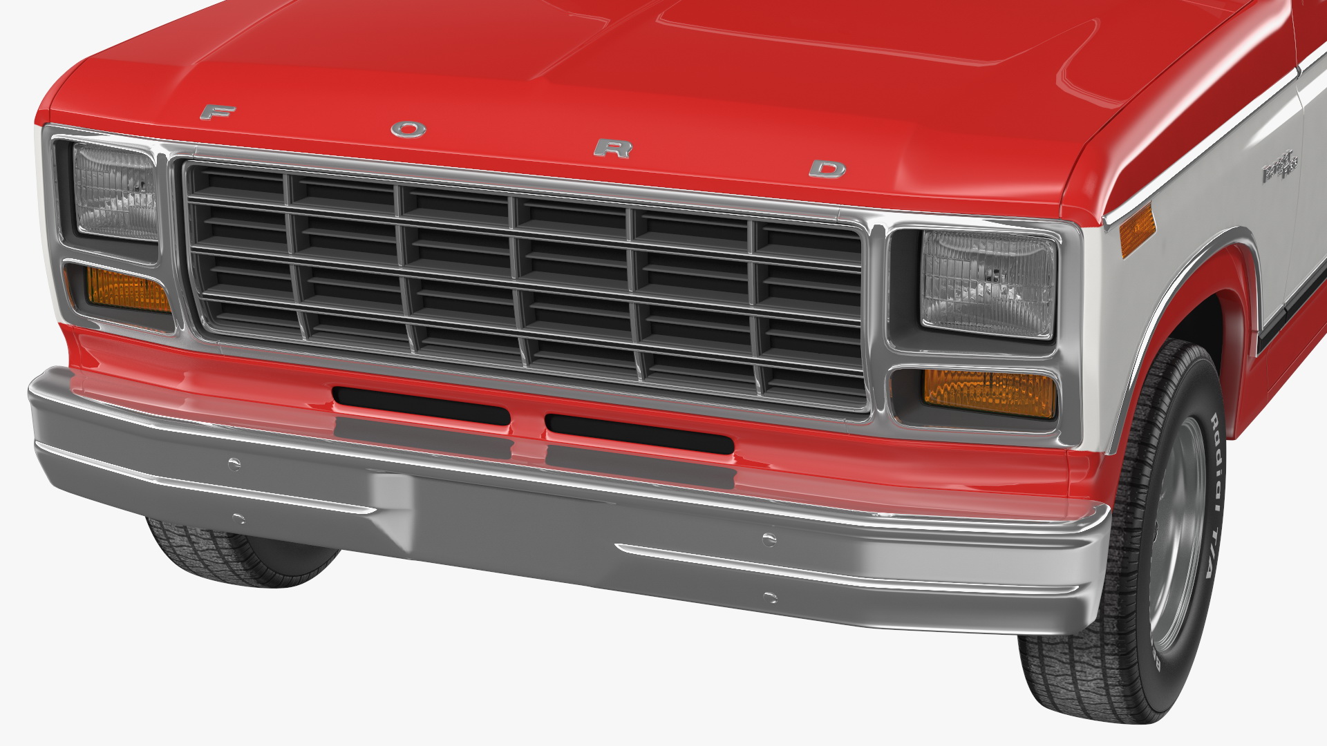 Ford F Series Ranger 1980 Pickup Truck Red 3D