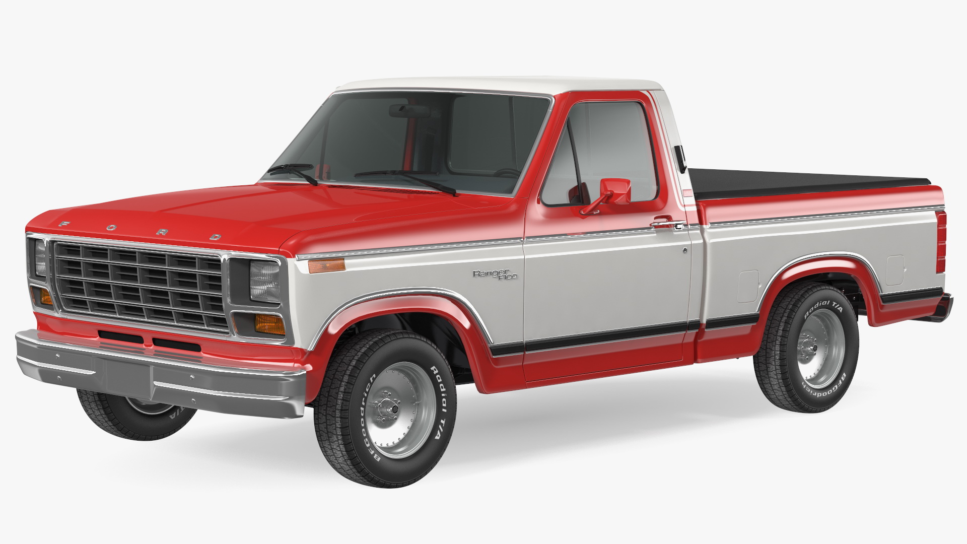 Ford F Series Ranger 1980 Pickup Truck Red 3D