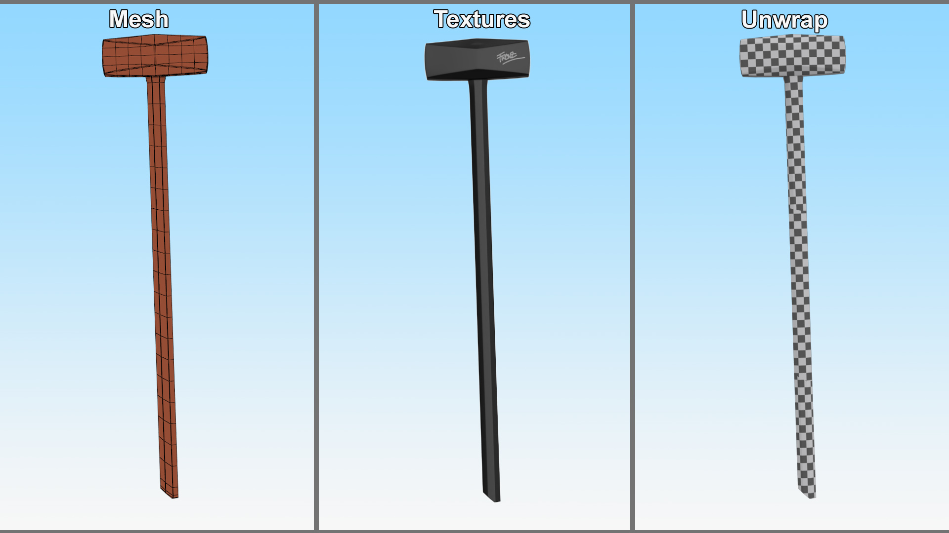 3D Cyber Hammer Tesla model