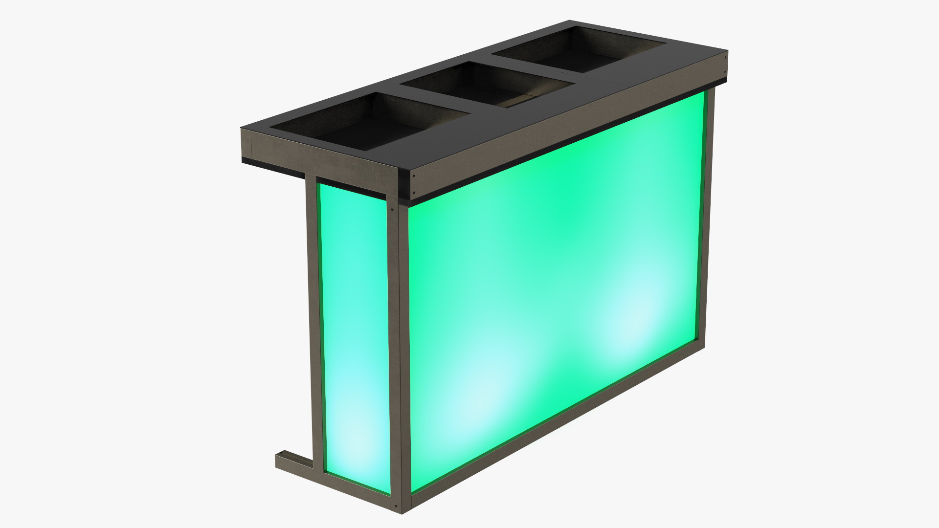 3D DJ Stand with Green Lighting model