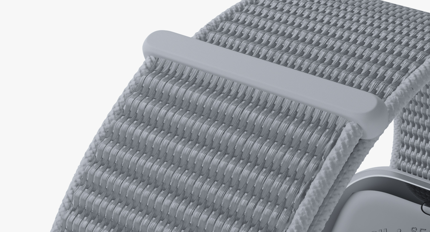 White Apple Watch with Seashell Sport Loop 3D