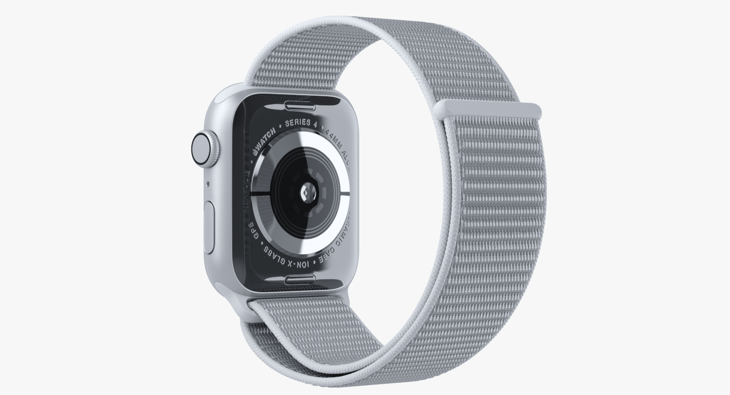 White Apple Watch with Seashell Sport Loop 3D