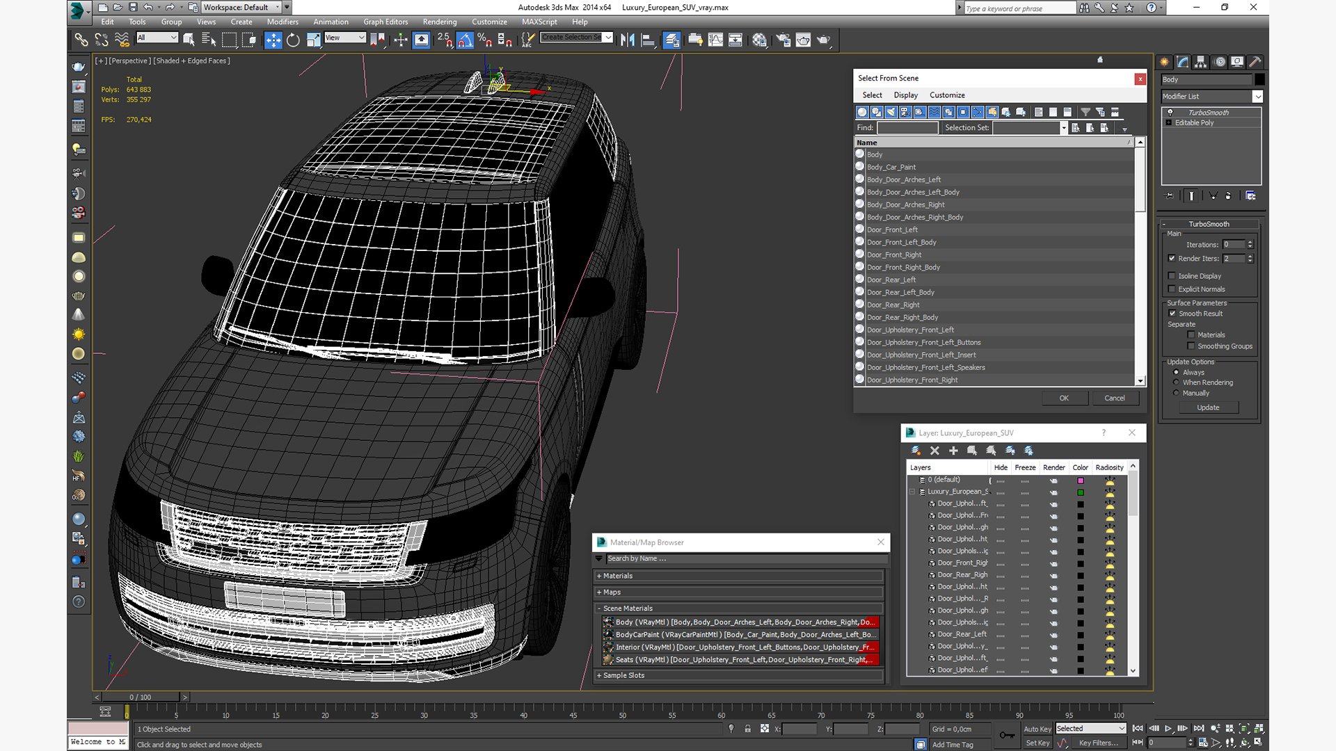 Luxury European SUV 3D model