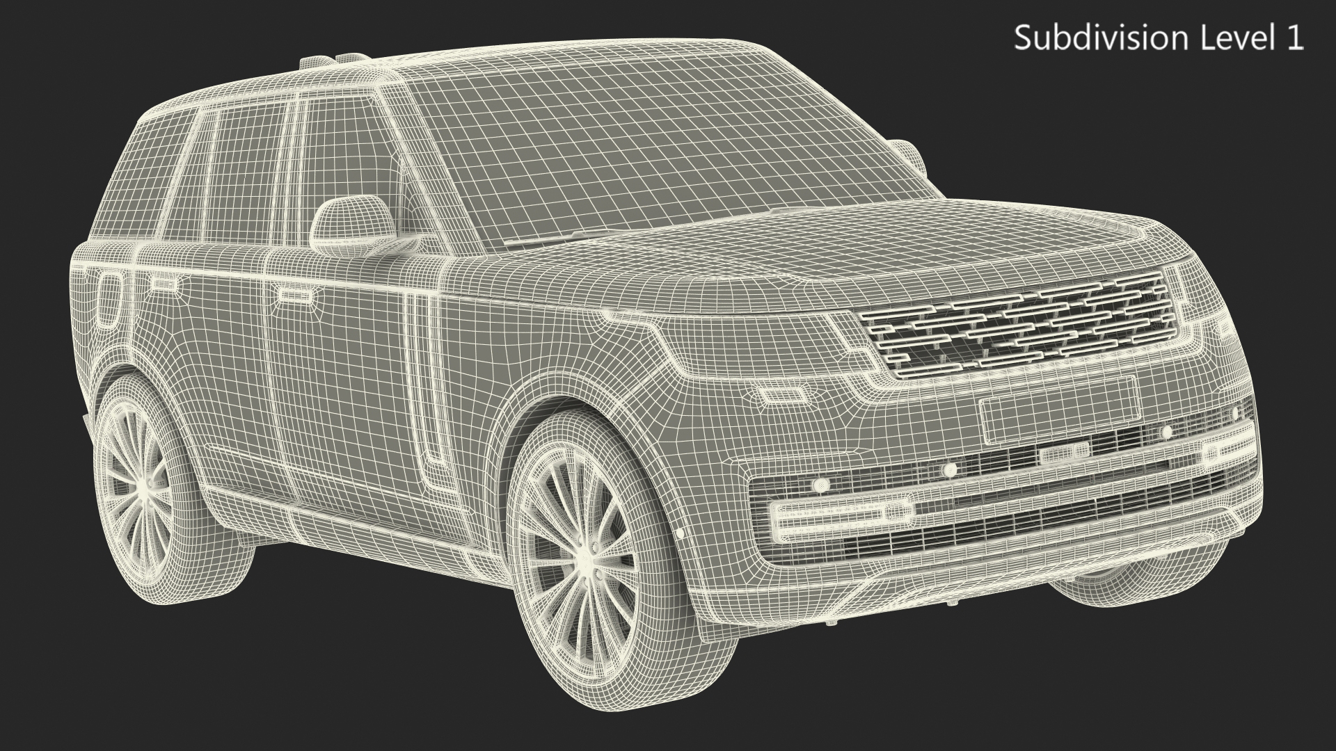 Luxury European SUV 3D model