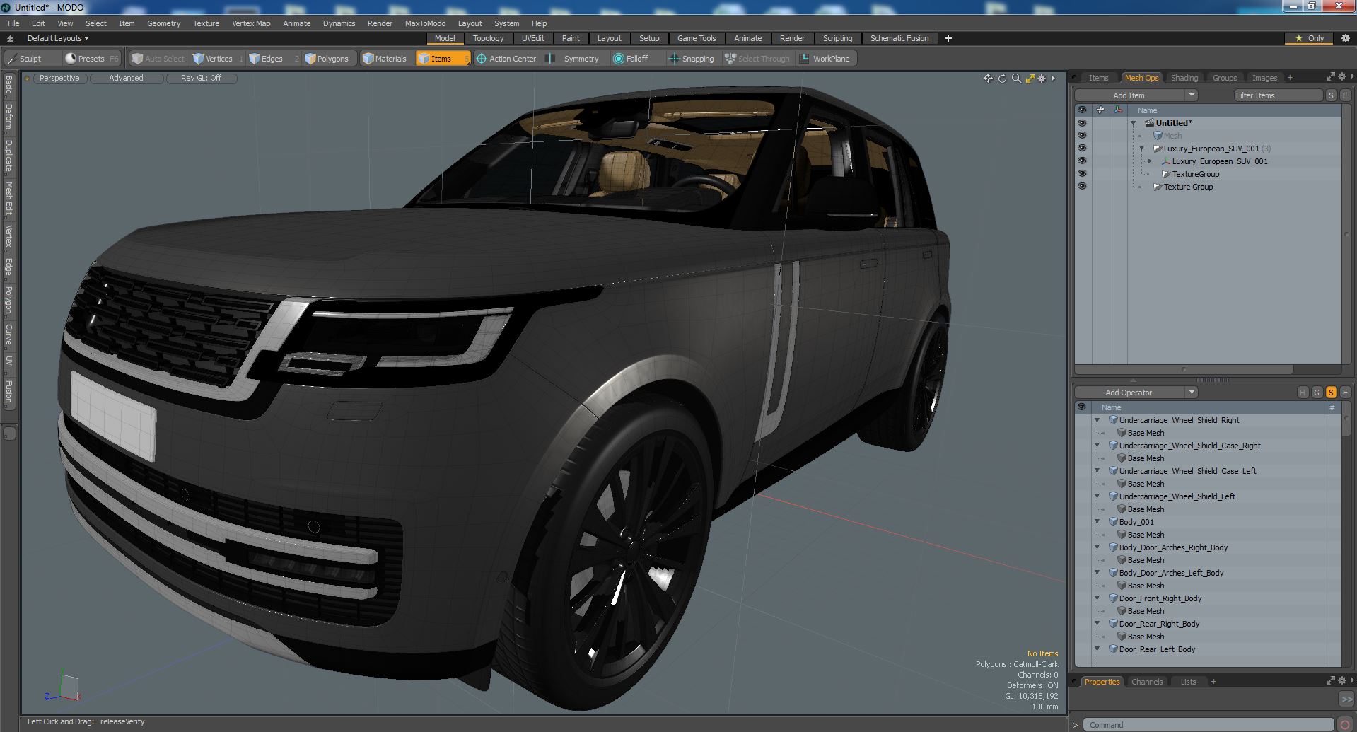 Luxury European SUV 3D model