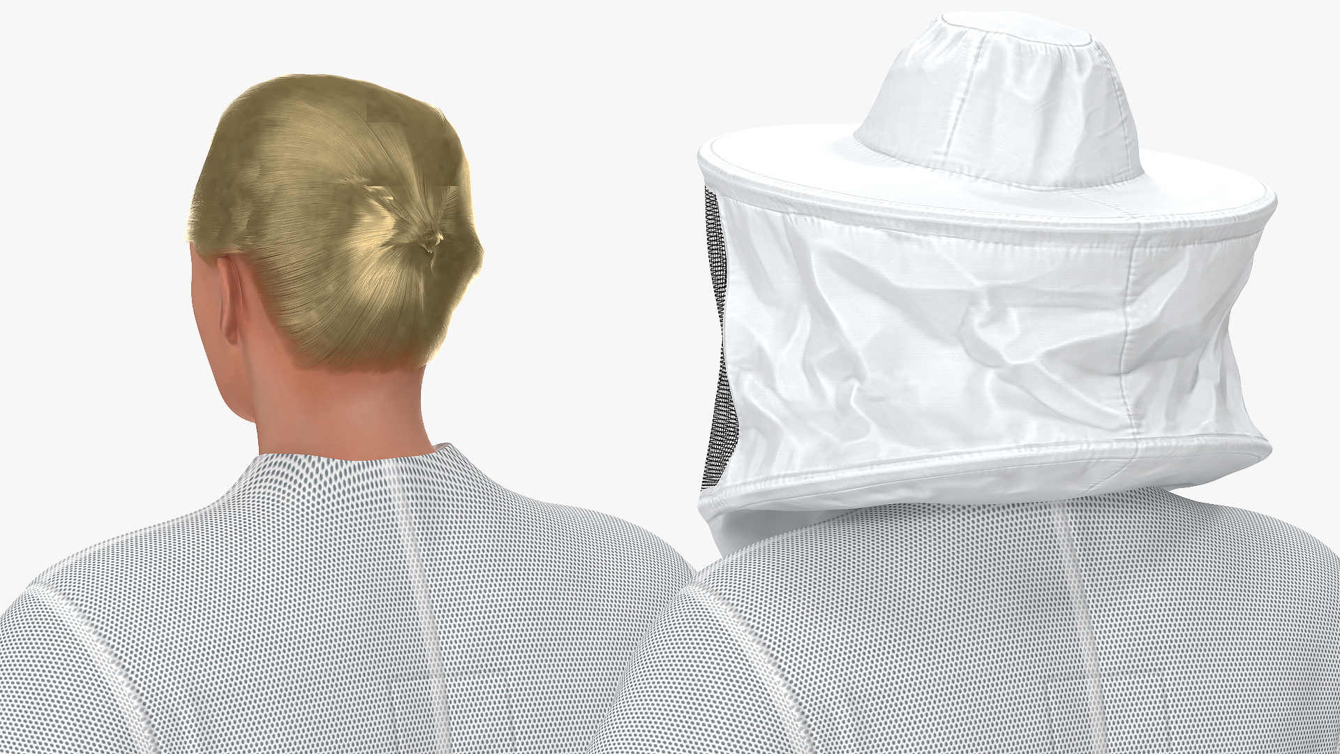 3D model Woman Beekeeper in Suit Rigged